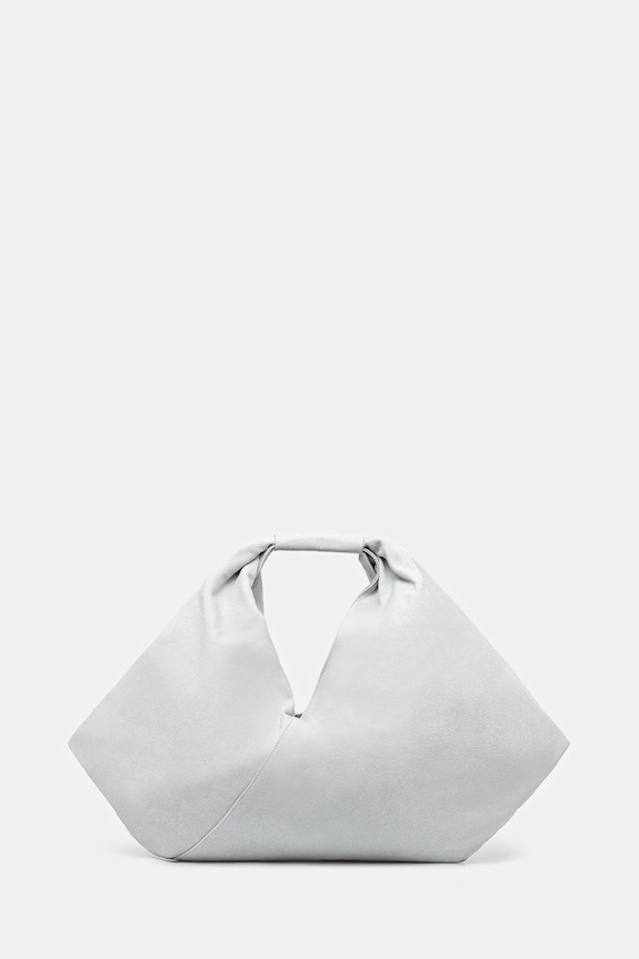 Kabelka MM6 Maison Margiela Japanese Draped hladký šedá SB5WC0019