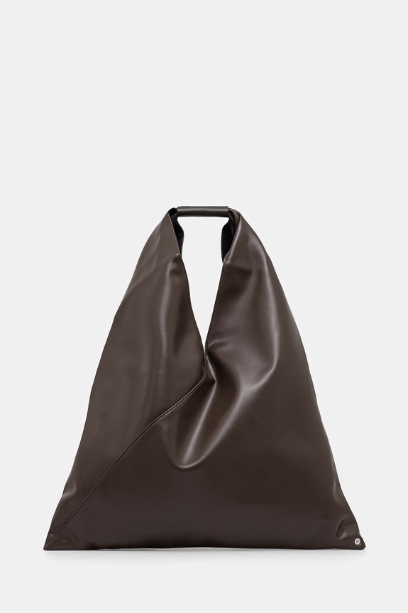 Δερμάτινη τσάντα MM6 Maison Margiela Classic Japanese Handbag απλό καφέ S54WD0039.T2185