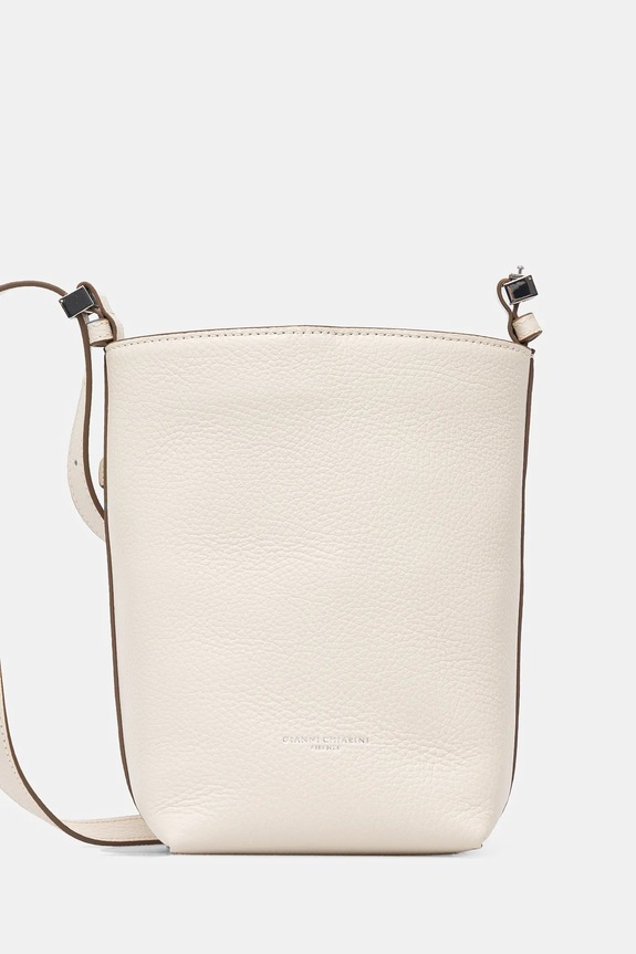 Usnjena torbica Gianni Chiarini AMELIA Ne ustreza A4 bež BS.11345.COMM.GRN