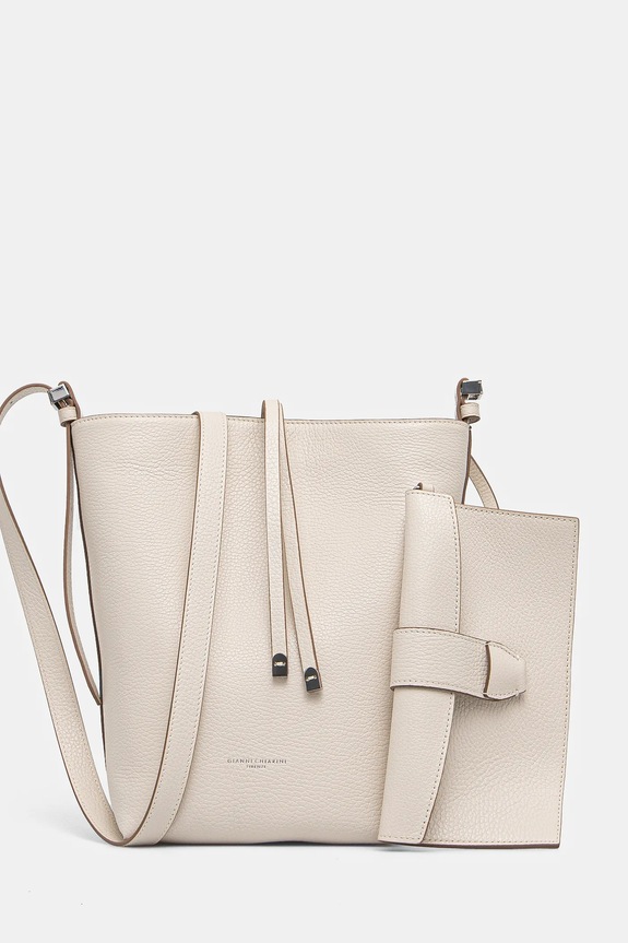 Usnjena torbica Gianni Chiarini AMELIA Ne ustreza A4 bež BS.11346.COMM.GRN