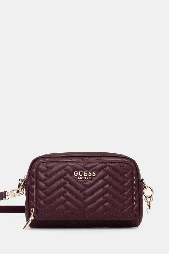 Kabelka Guess ANNING hladký burgundské HWQG95.08140