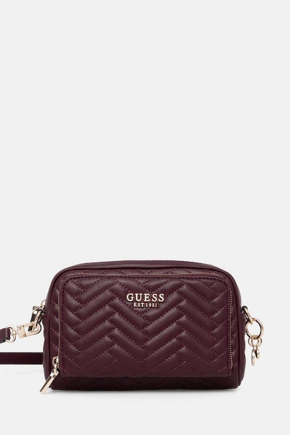 Kabelka Guess ANNING hladký burgundské HWQG95.08140