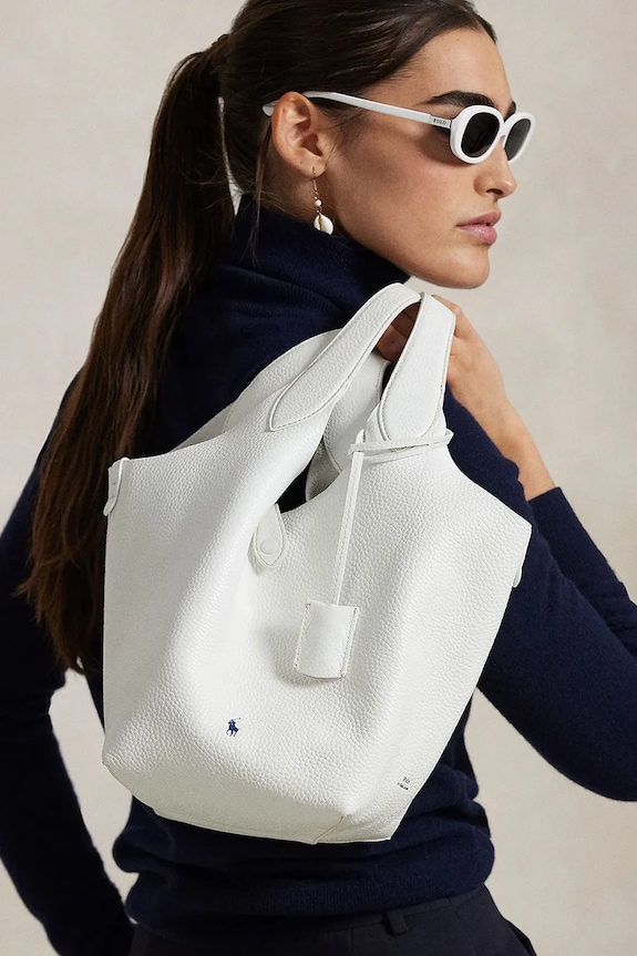 Kožená kabelka Polo Ralph Lauren Tote 428938031