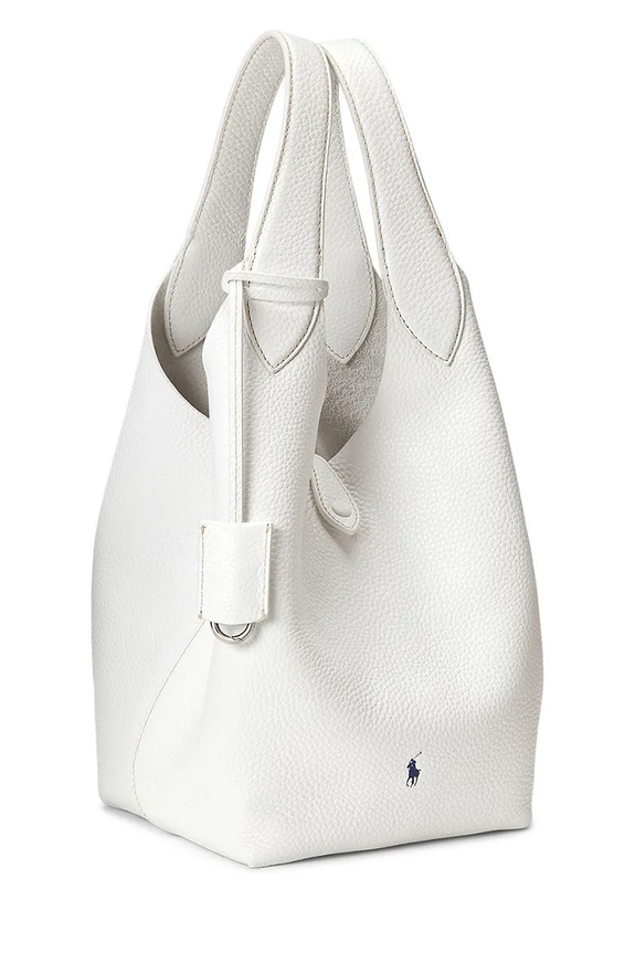 Kožená kabelka Polo Ralph Lauren Tote 428938031 biela SS26
