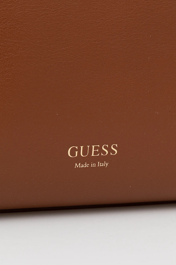 Δερμάτινη τσάντα Guess BIANCA καφέ HWBIAA.L5117