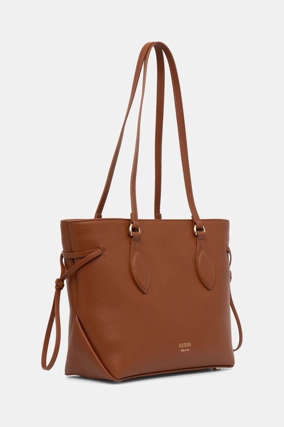 Accessori Guess borsa a mano in pelle FLORENCE HWFLNC.L5103 marrone