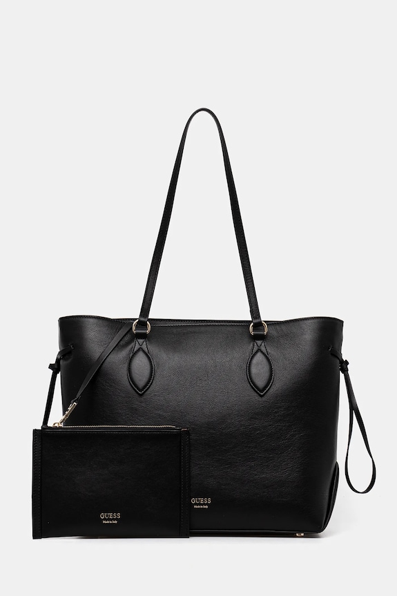 Guess torebka skórzana FLORENCE skóra licowa czarny HWFLNC.L5165