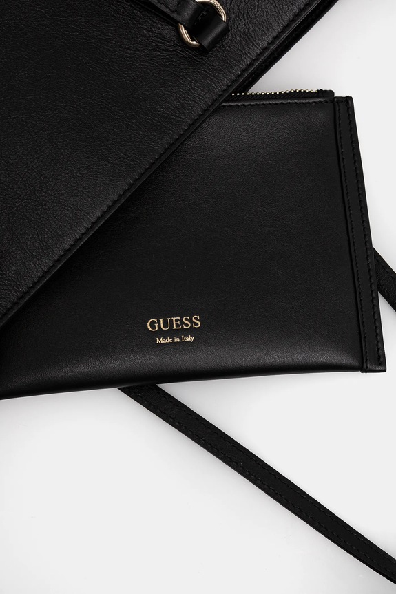 Guess torebka skórzana FLORENCE HWFLNC.L5165 czarny