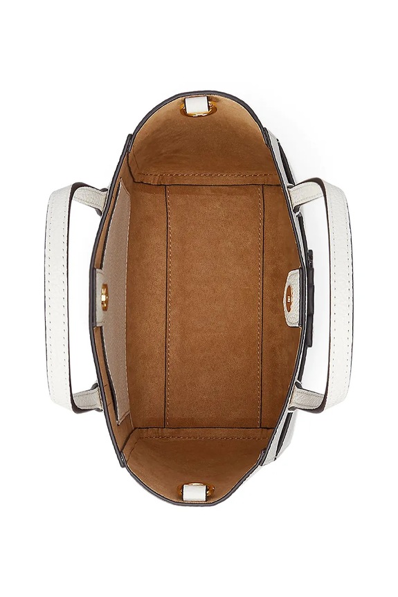 Lauren Ralph Lauren geantă de piele alb 431966760