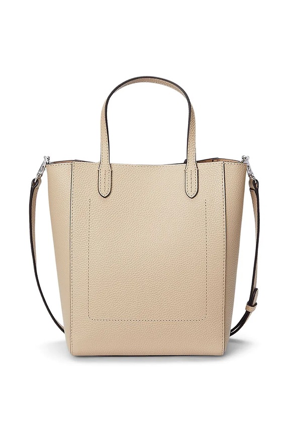 Akcesoria Lauren Ralph Lauren torebka skórzana 431966760 beżowy