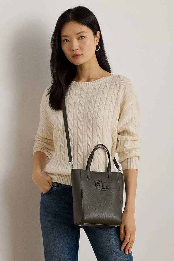 Δερμάτινη τσάντα Lauren Ralph Lauren 431966760