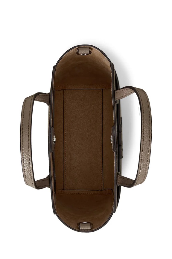 Kožna torba Lauren Ralph Lauren smeđa 431966760
