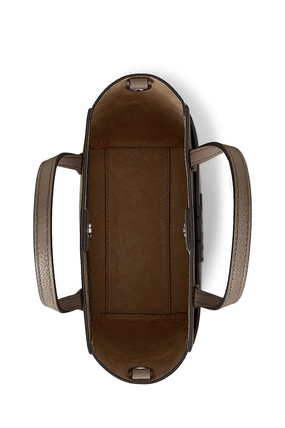 Kožna torba Lauren Ralph Lauren smeđa 431966760