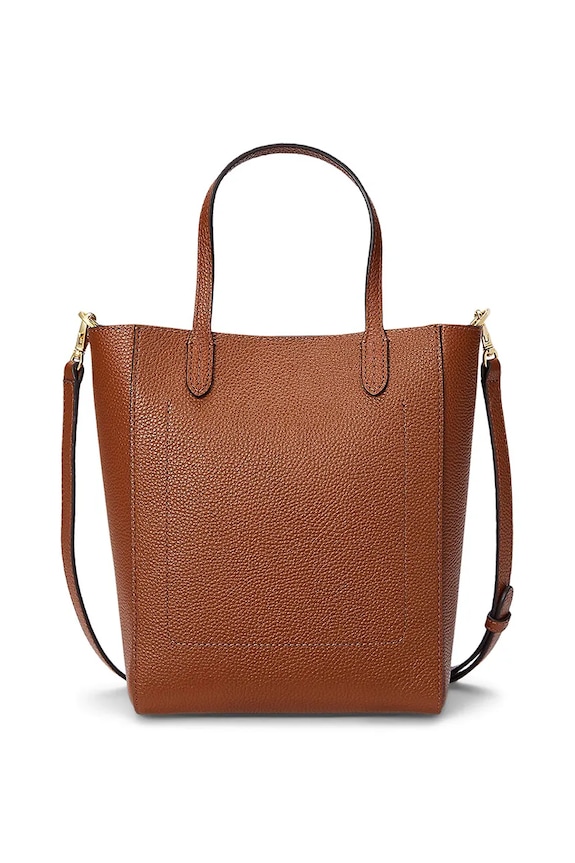 Kožna torba Lauren Ralph Lauren 431966760 smeđa SS26