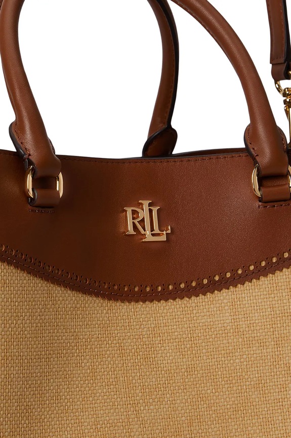Lauren Ralph Lauren shopper torba ženska usnjena 431966776 rjava