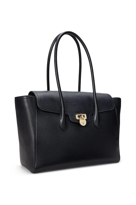 Doplňky Kožená kabelka Lauren Ralph Lauren 431966862 černá