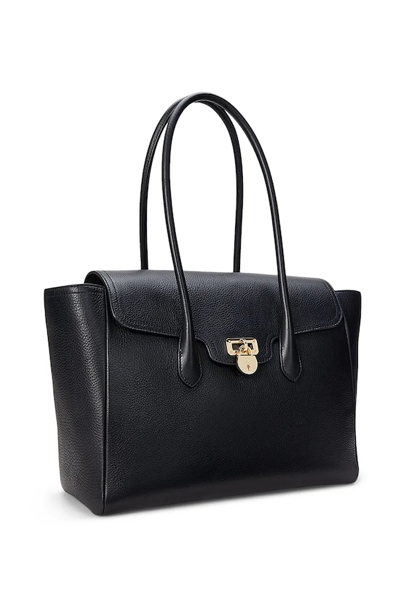 Doplňky Kožená kabelka Lauren Ralph Lauren 431966862 černá