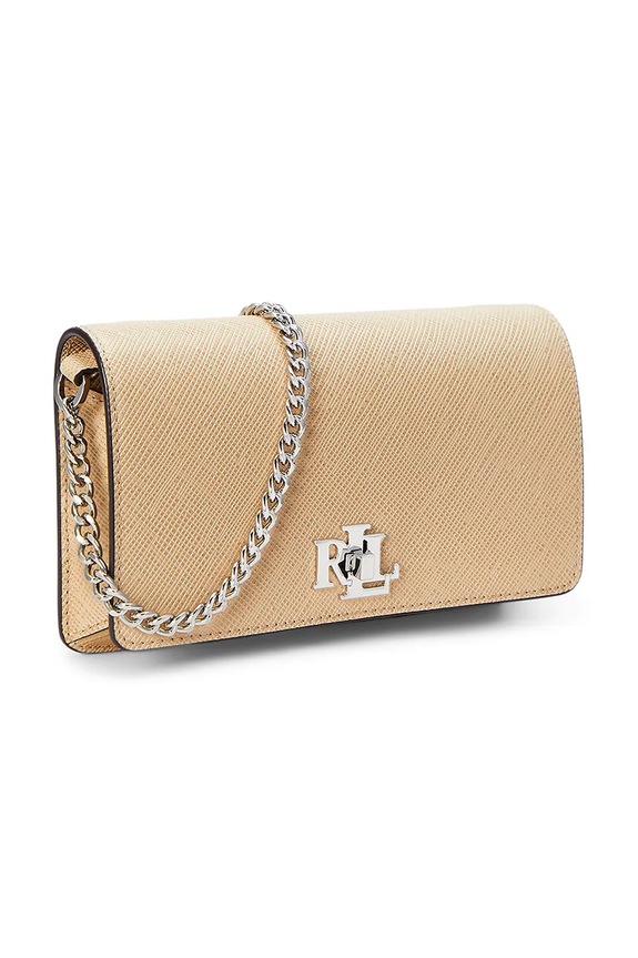 Lauren Ralph Lauren torebka skórzana 432966784 beżowy SS25