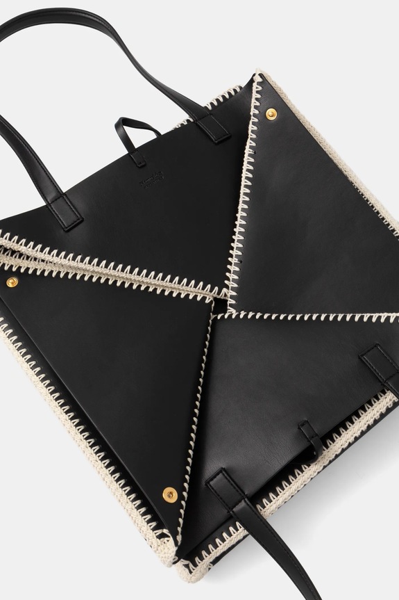 Nanushka torebka THEORIGAMITOTELARGE NW23CRBG02899 czarny