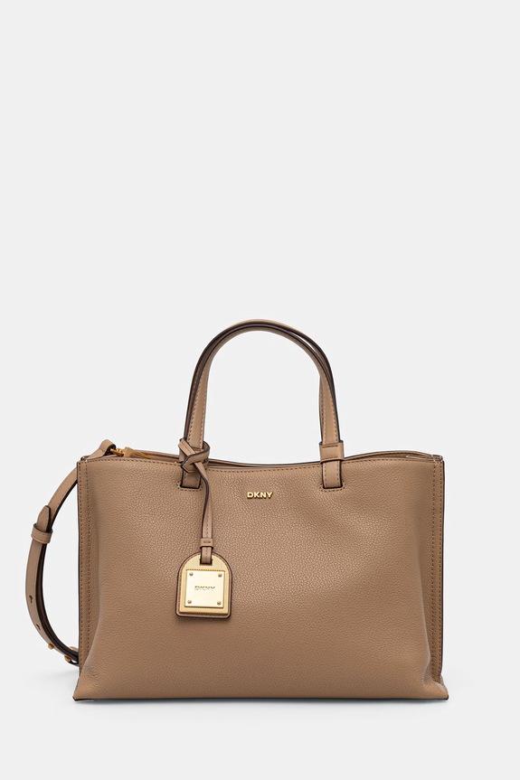 DKNY χιαστί γυναικεία δερμάτινη ALYA μπεζ R44D1I53