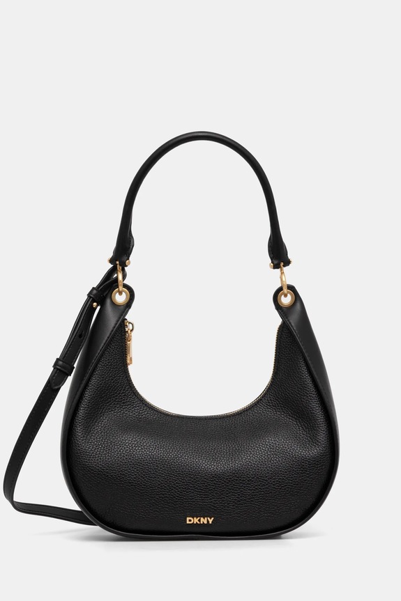 Kožená kabelka Dkny přírodní kůže černá R44CEI49