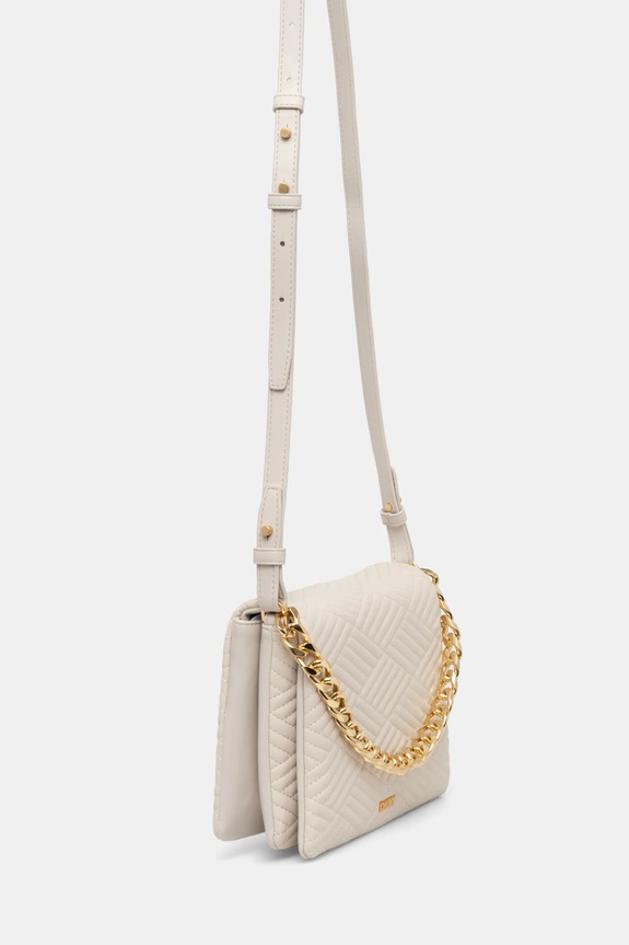 Dkny borsa a mano in pelle R44EKI05 beige SS25