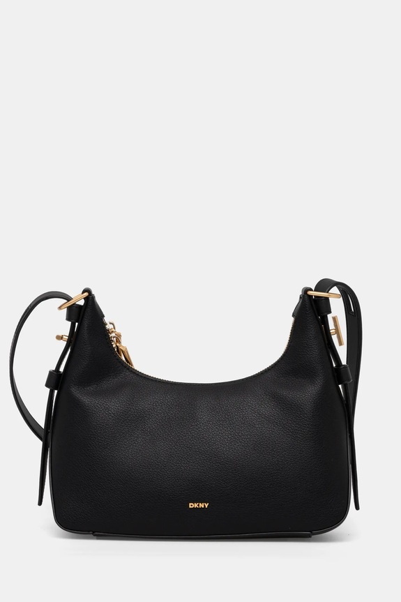 Dkny torebka skórzana skóra licowa czarny R44EAI65