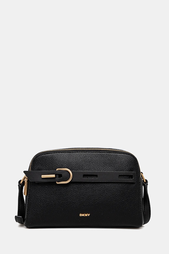 Dkny torebka skórzana skóra licowa czarny R44EAI69