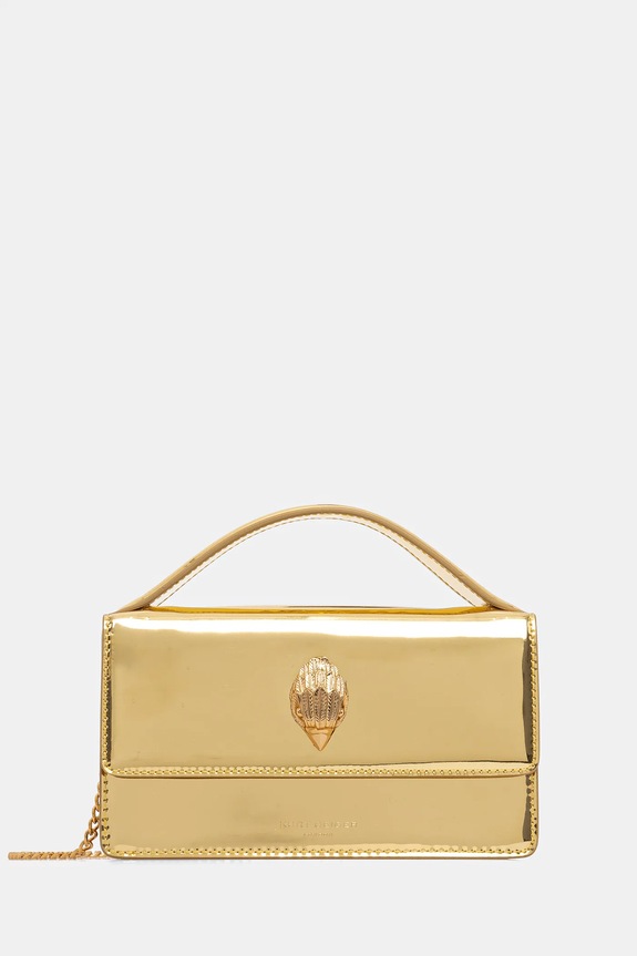 Kurt Geiger London torebka skórzana skóra licowa złoty 2744161109