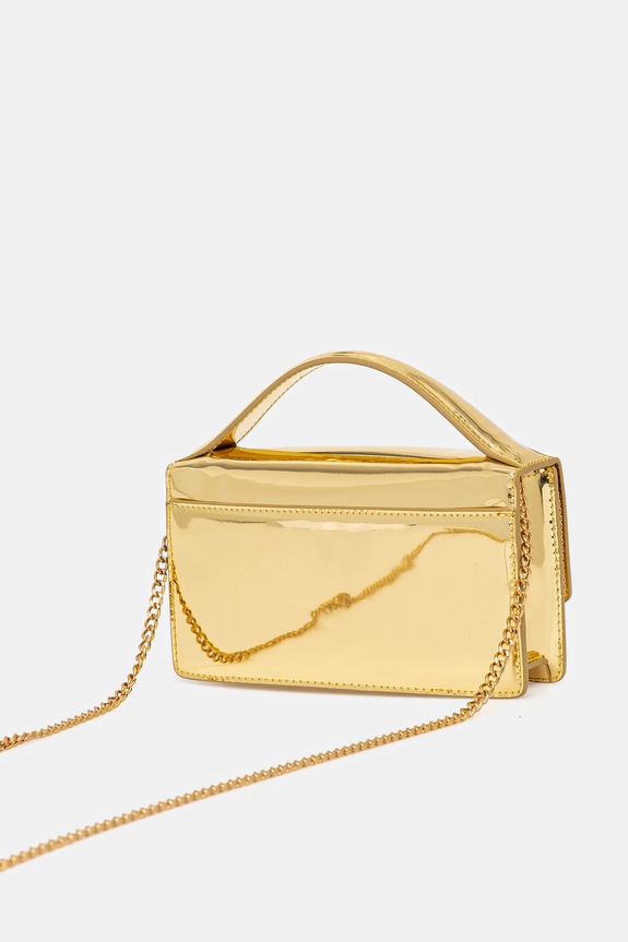 Akcesoria Kurt Geiger London torebka skórzana 2744161109 złoty