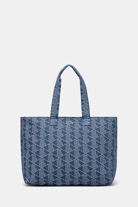 Lacoste geantă de bumbac cu modele albastru NU4994PB
