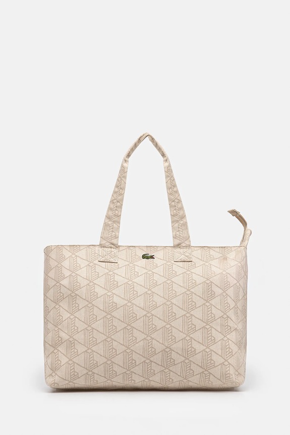 Lacoste torebka bawełniana mieści A4 beżowy NU4994PB