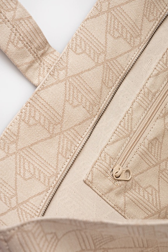 Lacoste torebka bawełniana NU4994PB beżowy