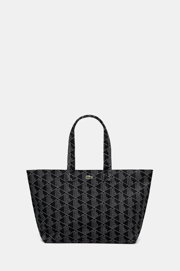 Lacoste torebka bawełniana mieści A4 czarny NU4994PB