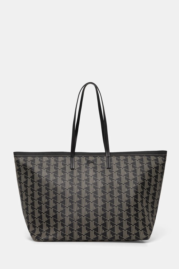 Τσάντα Lacoste απομίμηση λείου δέρματος μαύρο NF5002ZE