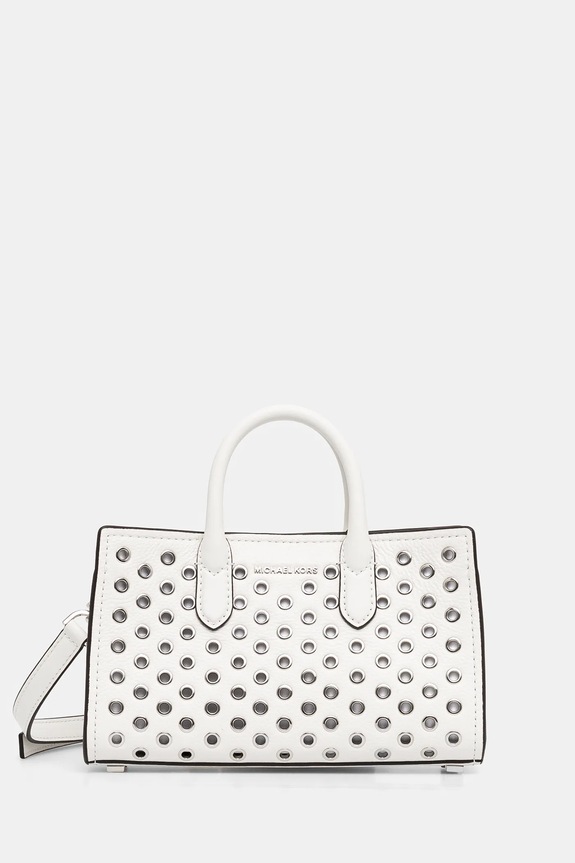 Кожаная сумочка MICHAEL Michael Kors кожа белый 32R5SETC0I