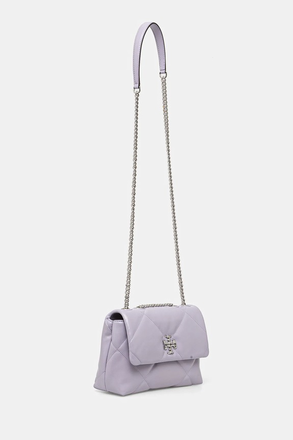 Kožená kabelka Tory Burch Kira Diamond Quilt 154706.500 fialová SS25