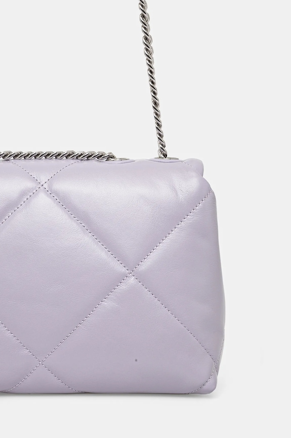 Doplňky Kožená kabelka Tory Burch Kira Diamond Quilt 154706.500 fialová