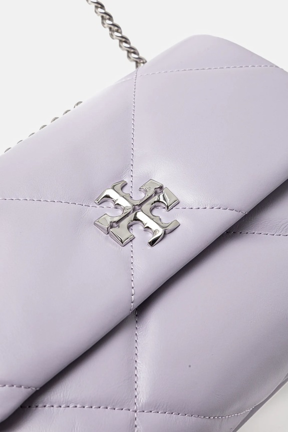 Kožená kabelka Tory Burch Kira Diamond Quilt fialová 154706.500