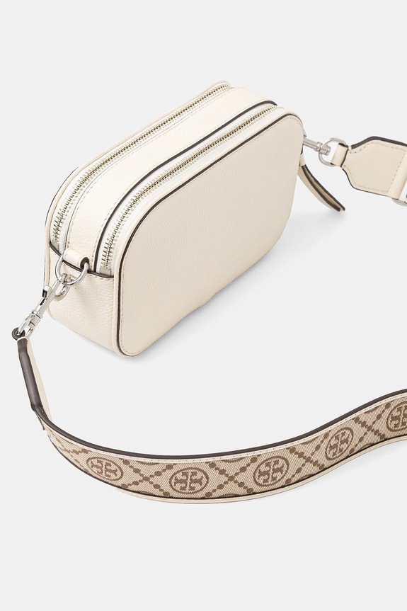 Doplnky Kožená kabelka Tory Burch Miller Mini Crossbody 171955.104 béžová