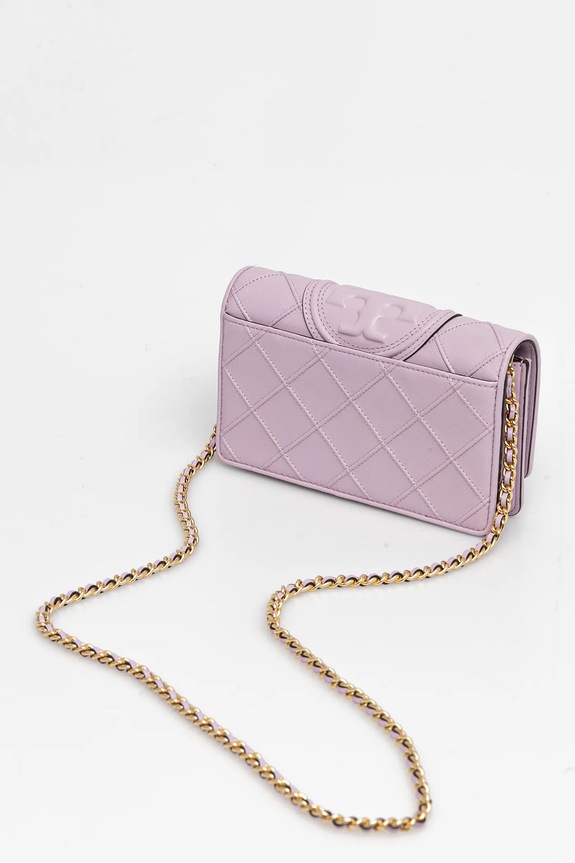 Akcesoria Tory Burch torebka Fleming Chain Wallet 138853.502 fioletowy
