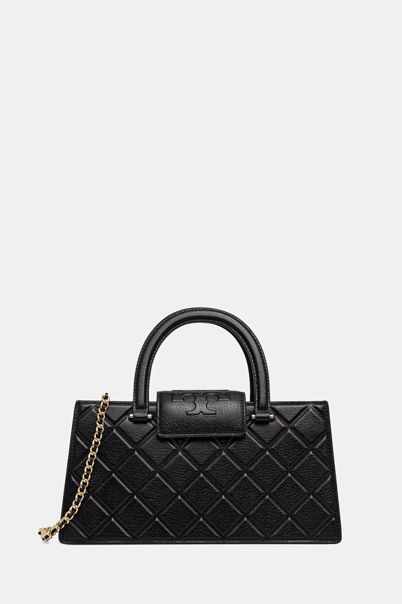 Kabelka Tory Burch Fleming jemný vzor černá 164763.001