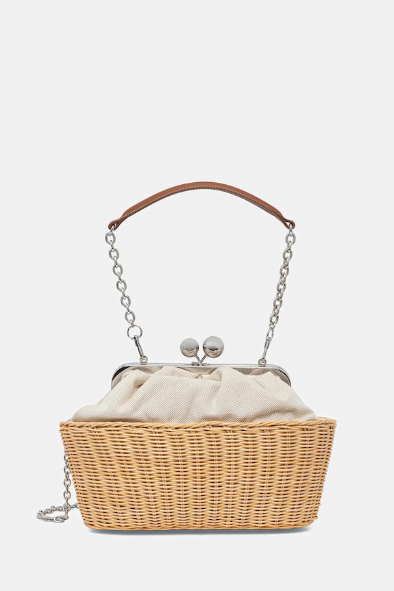Weekend Max Mara torebka nie mieści A4 beżowy 2515511135600