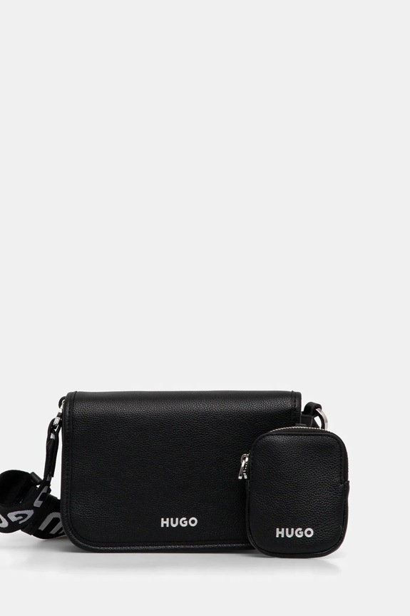 HUGO kézitáska szintetikus bőr fekete 50541869