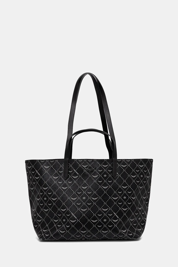 ZADIG&VOLTAIRE geantă Z SHOPPER XL MONOGRAM incape in A4 negru LWBA03803.1