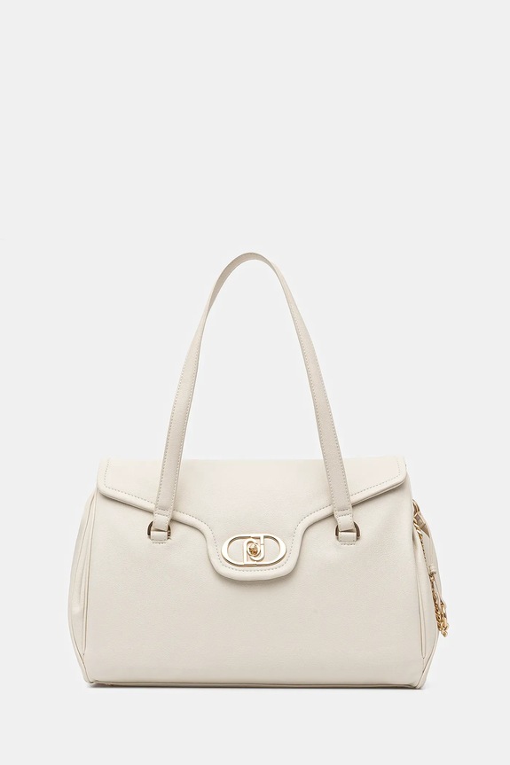 Τσάντα Liu Jo απομίμηση λείου δέρματος μπεζ AA5019.E0037