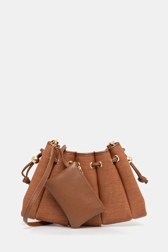 Themoire borsetta semplice marrone TMSR25DFP89