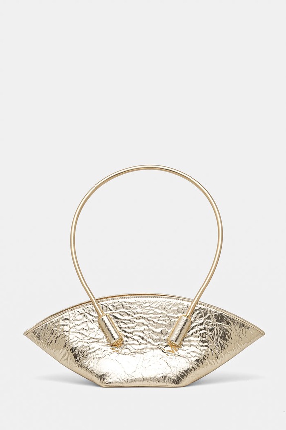 Torba Themoire imitacija zrnate kože zlatna TMSR25OLPI19