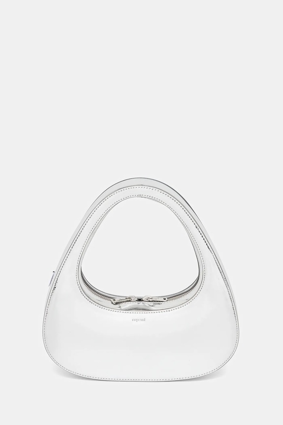 Coperni torebka Mirrored Baguette Swipe nie mieści A4 srebrny COPBA04F6005
