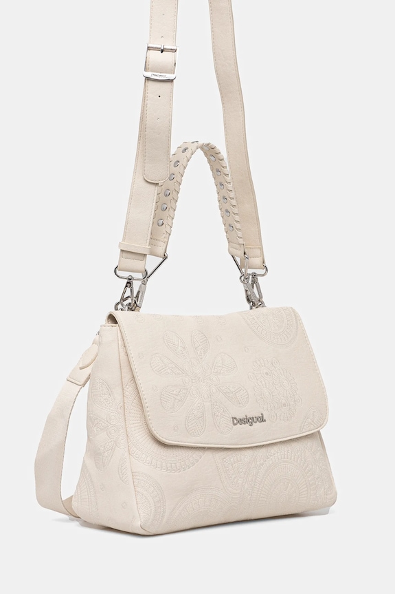 Desigual torebka DEJAVU POSADAS ECRU 25SAXPAA beżowy SS25